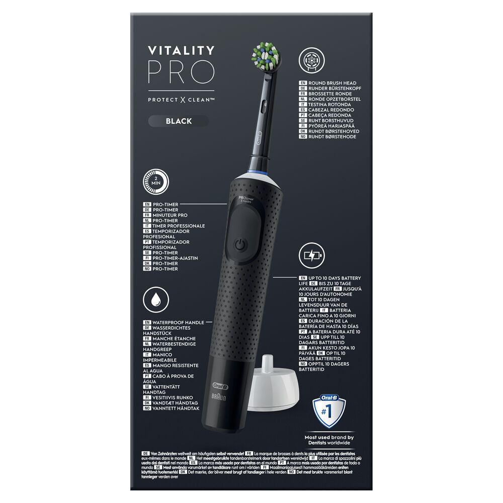 Oral-B Spazzolino Elettrico Ricaricabile Vitality Pro Nero, , large