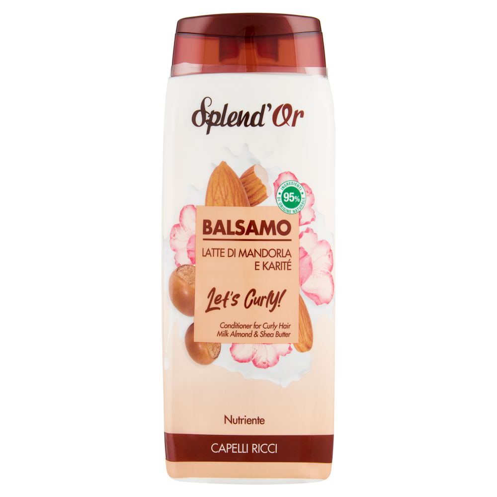 Splend'Or Balsamo Latte di Mandorla e Karit&eacute; Let's Curly! Nutriente 300 ml, , large