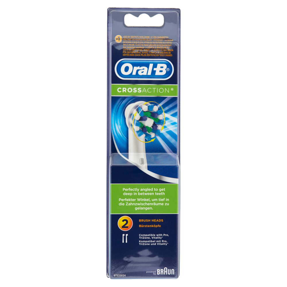 Oral-B Ricarica Elettrico Crossaction 2 Pezzi, , large