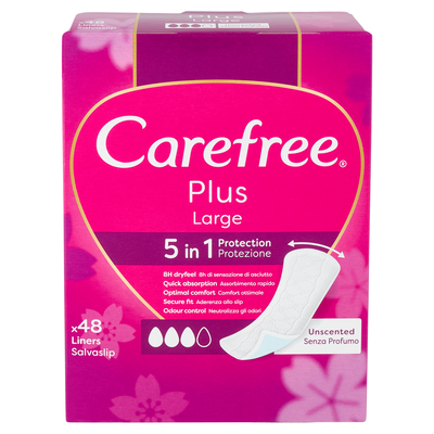 Carefree Plus Large Salvaslip 48 Pezzi
