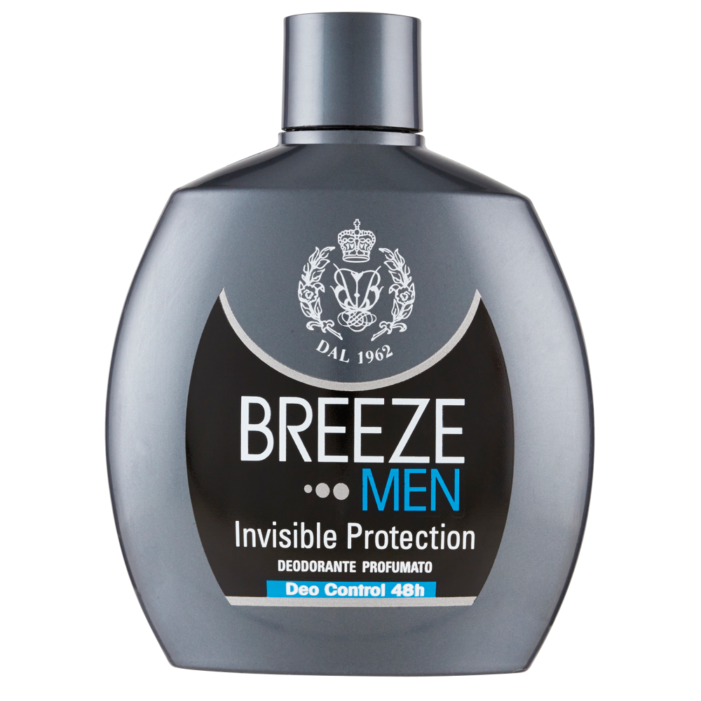 Breeze Invisible Men Protection Deodorante Squeeze 100 ml, , large