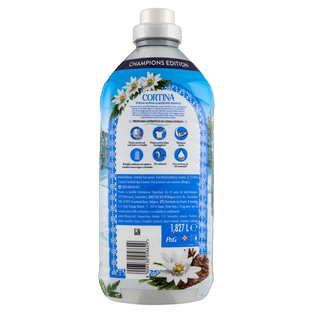 Lenor Essenze d'Italia Cortina Ammorbidente Concentrato Stella Alpina Muschio Bianco 87 Lavaggi, , large