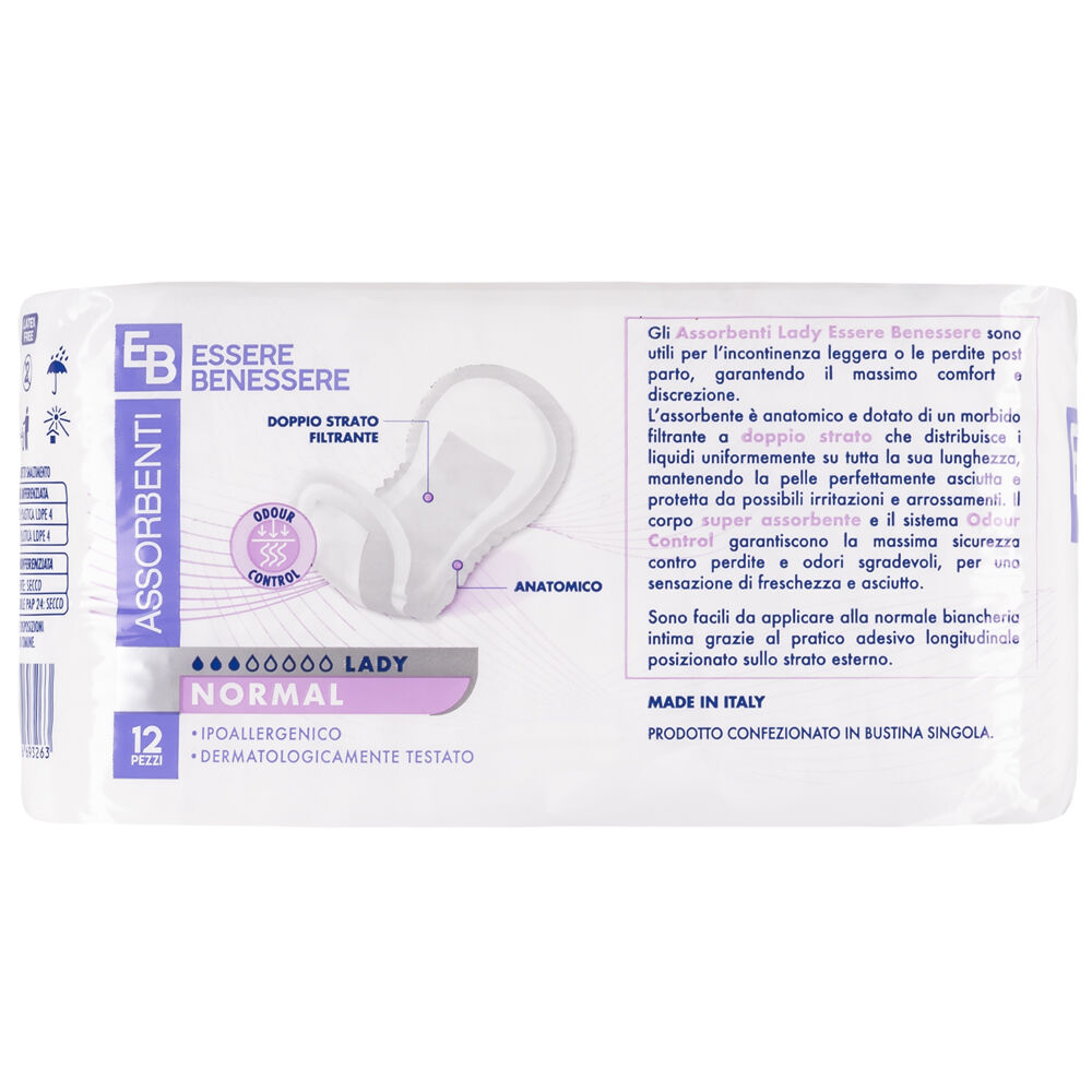 Essere Benessere Lady Assorbenti Normal 12 Pezzi, , large