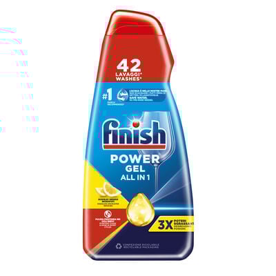 Finish Power Gel Lemon Gel Lavastoviglie 42 Lavaggi