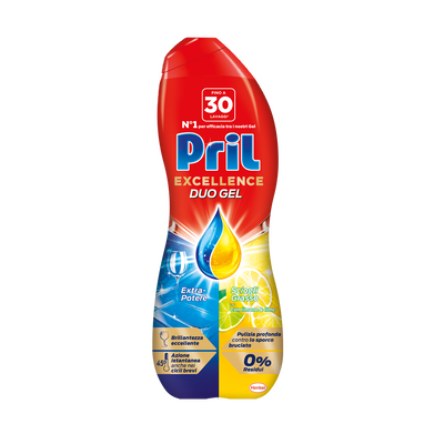 Pril Excellence Duo Gel Limone 30 Lavaggi
