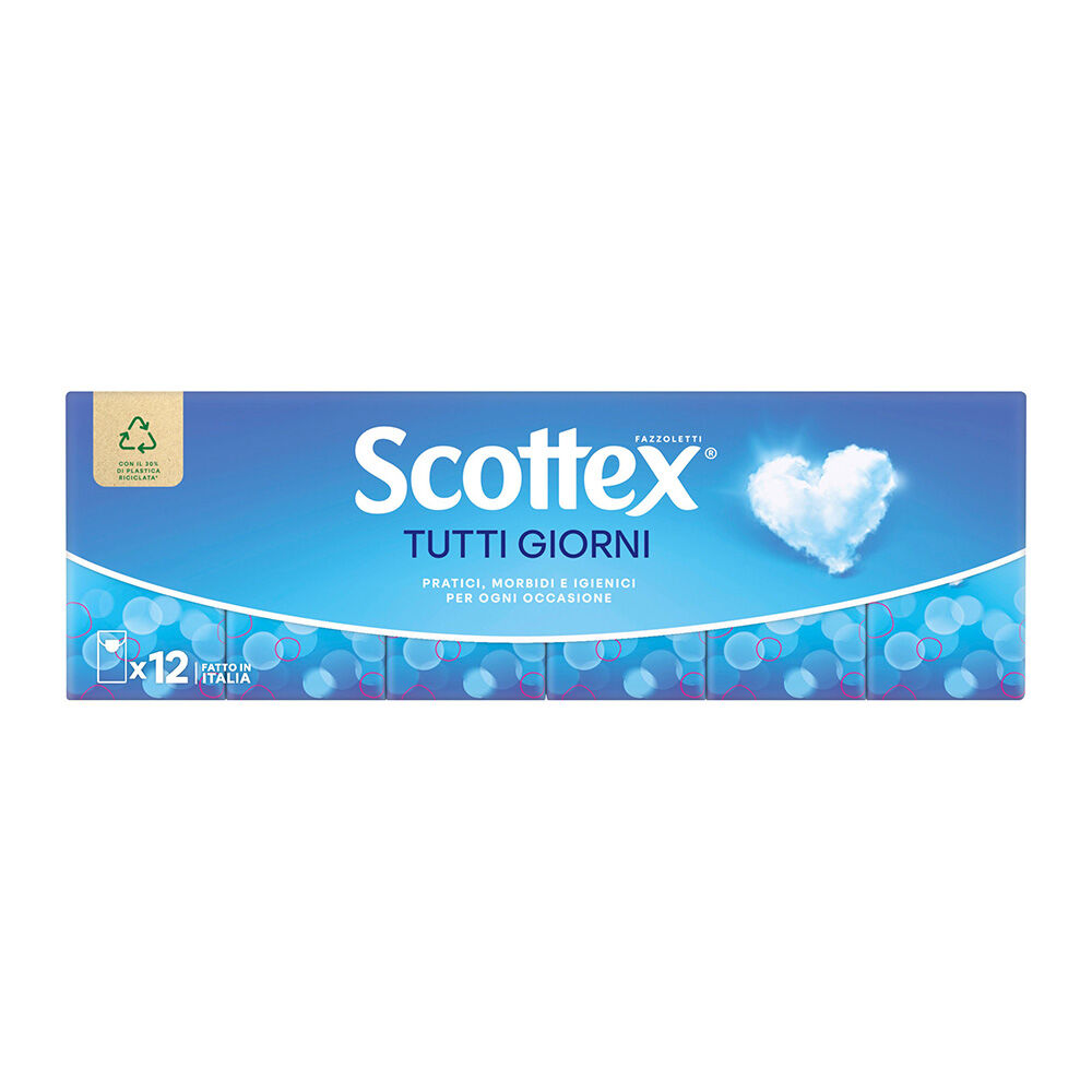 Scottex Fazzoletti Tutti i Giorni Confezione da 12 Pacchetti, , large