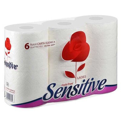 Sensitive Ladies Carta Igienica 6 Rotoli