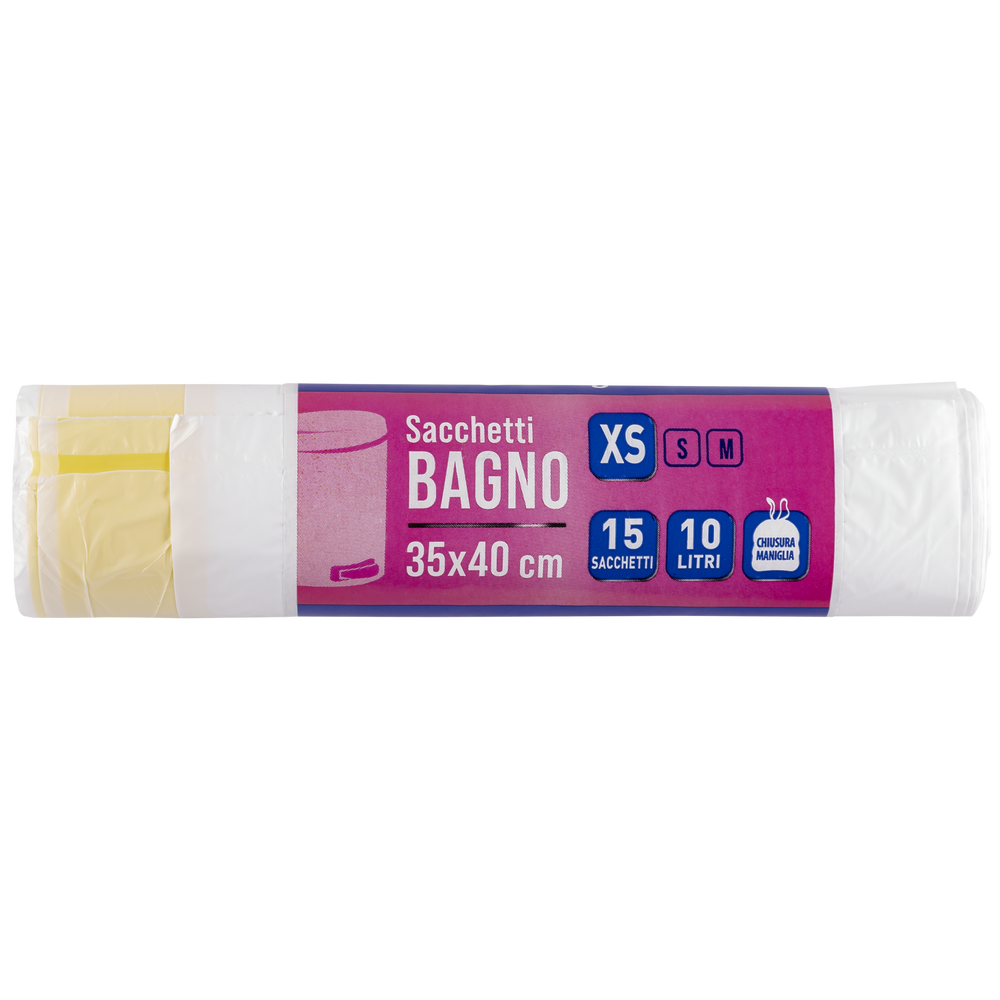 Caddy's Sacchetti Bagno XS Bianco 35x40 15 Pezzi, , large