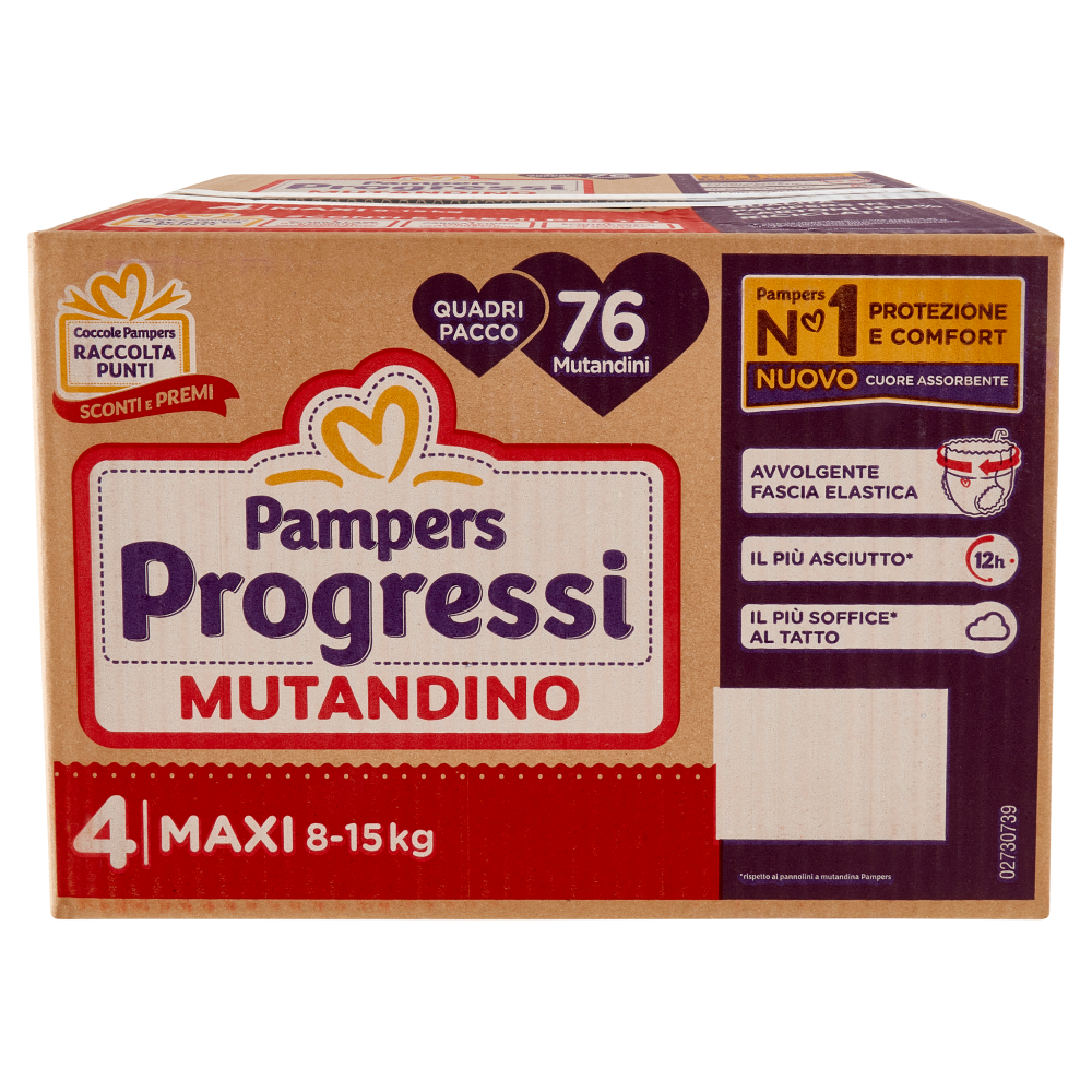 Pampers Progressi Mutandino Junior Quadripacco 76 Pannolini , , large