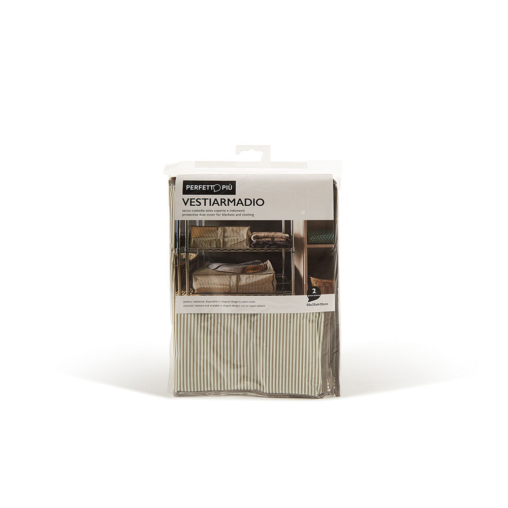 Perfetto Custodia Coperte 50x35x20 cm (2 Pz)	, , large