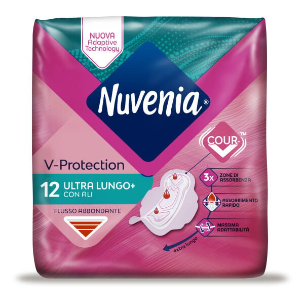 Nuvenia Ultra Super Lungo Con Ali 12 Assorbenti - --image