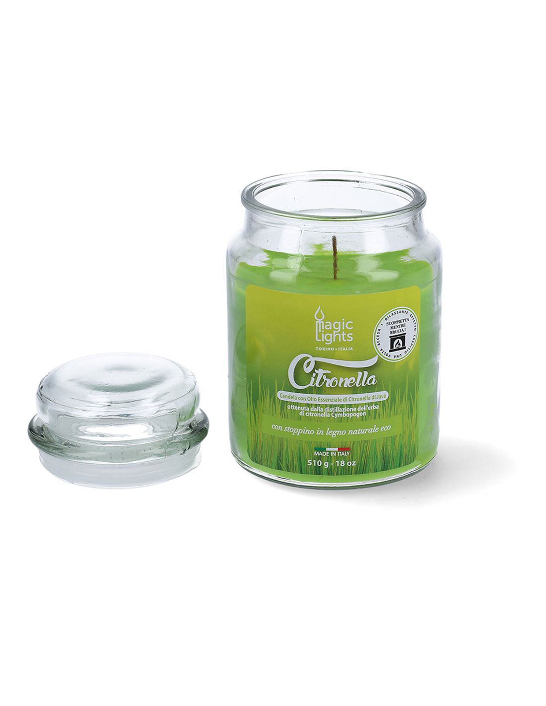 Magic Lights Candela alla Citronella in Barattolo da 510ml - -