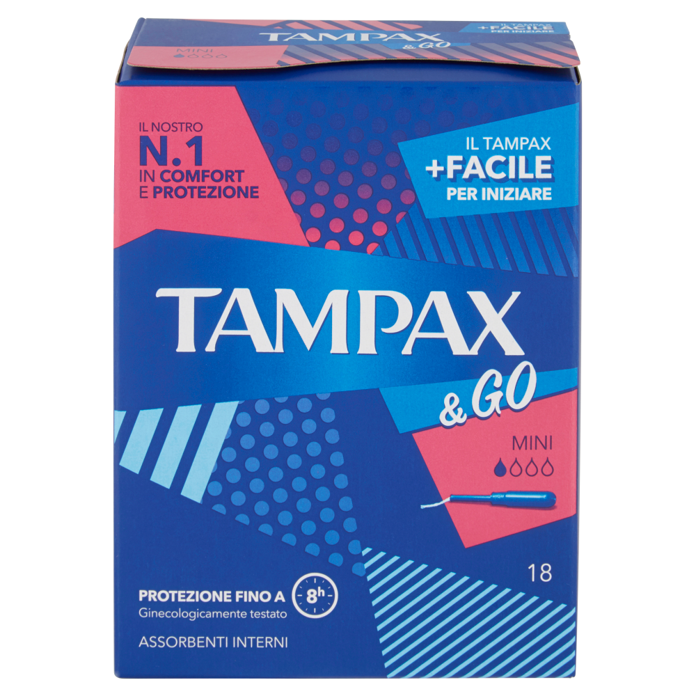 Tampax &Go Mini 18 Tamponi, , large