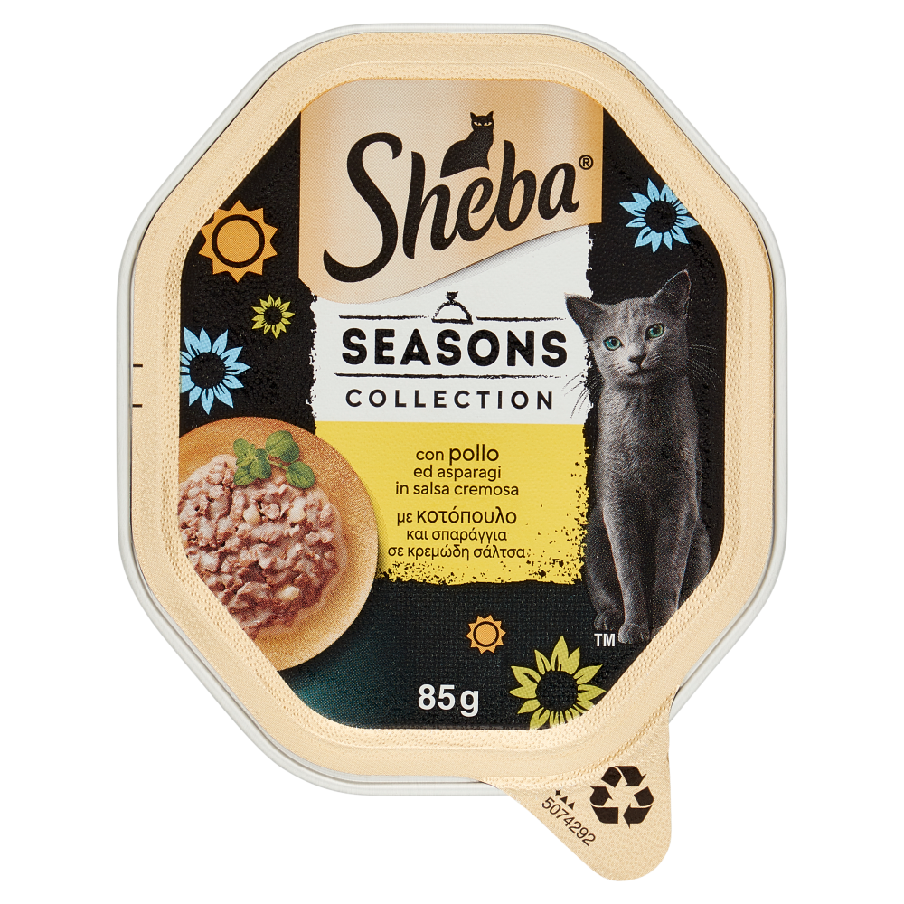 Sheba Cat Season Collection con Pollo e Asparagi 85 g, , large