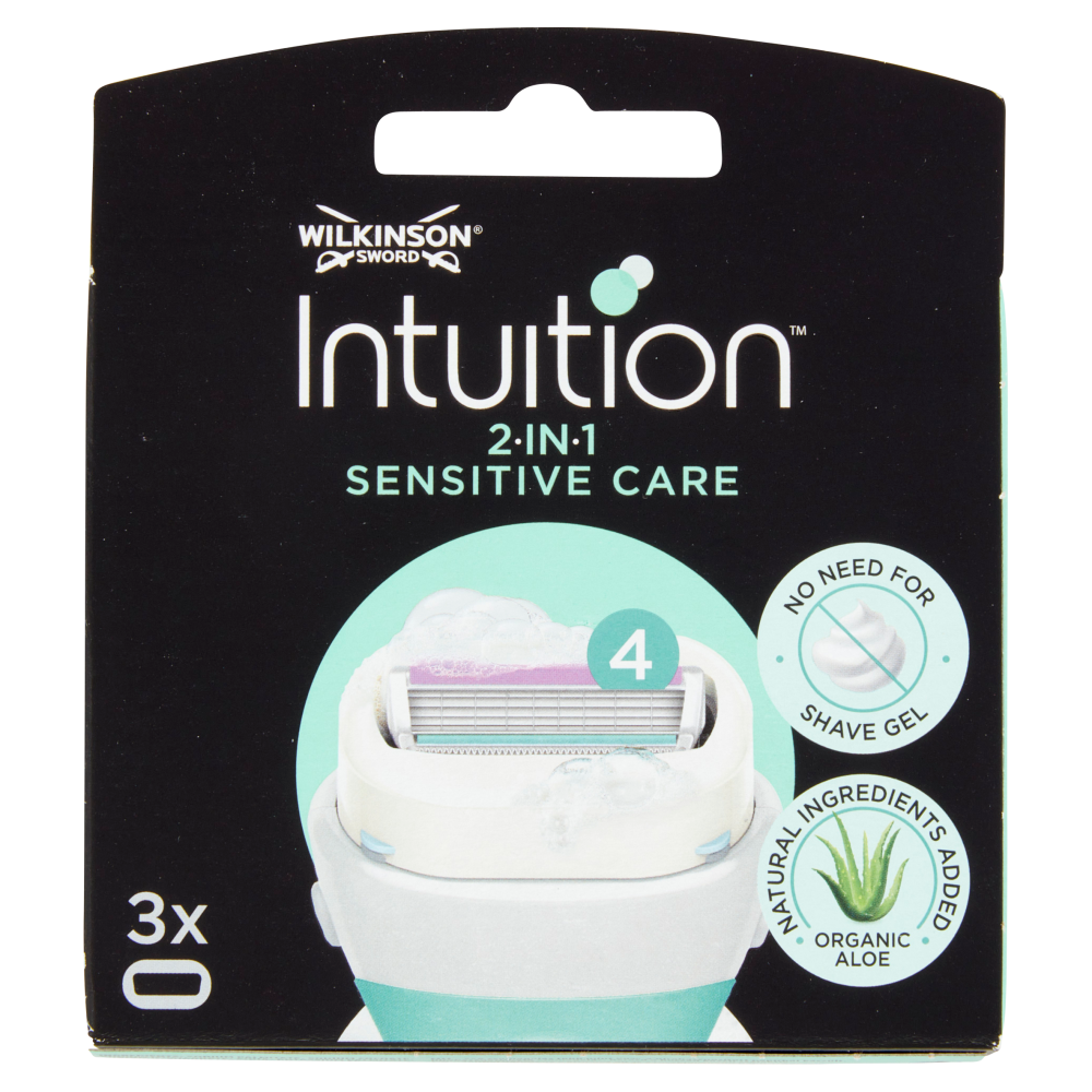 Wilkinson Sword Intuition 2in1 Sensitive Care Lame 3 Pezzi, , large