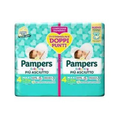 Pampers Baby Dry Duo Maxi 34 Pannolini