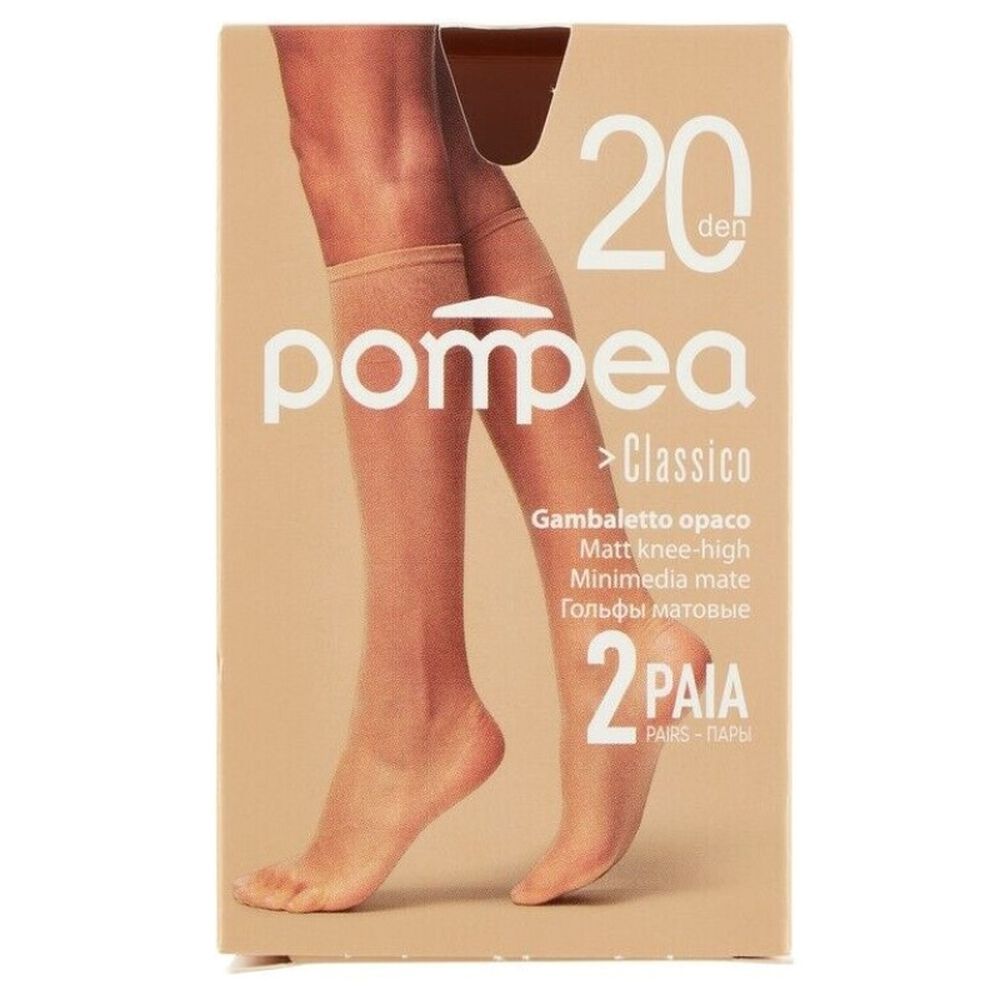 Pompea Gambaletti 20 Den Taglia Unica Ambrato 2 Paia, , large