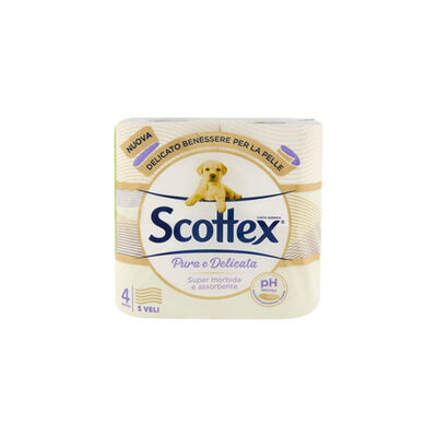 Scottex Carta Igienica Supreme 5 Veli 4 Rotoli	