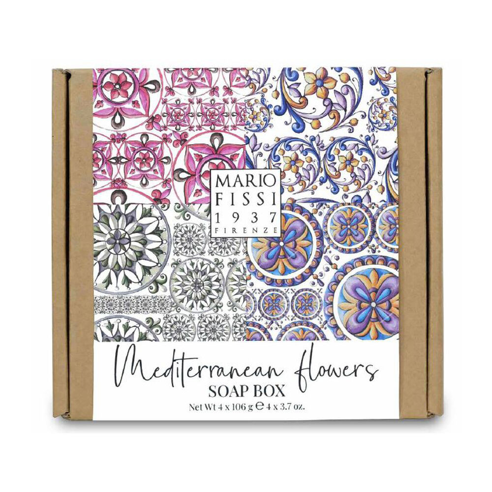 Mario Fissi Mediterranea Flowers Soap Box, , large