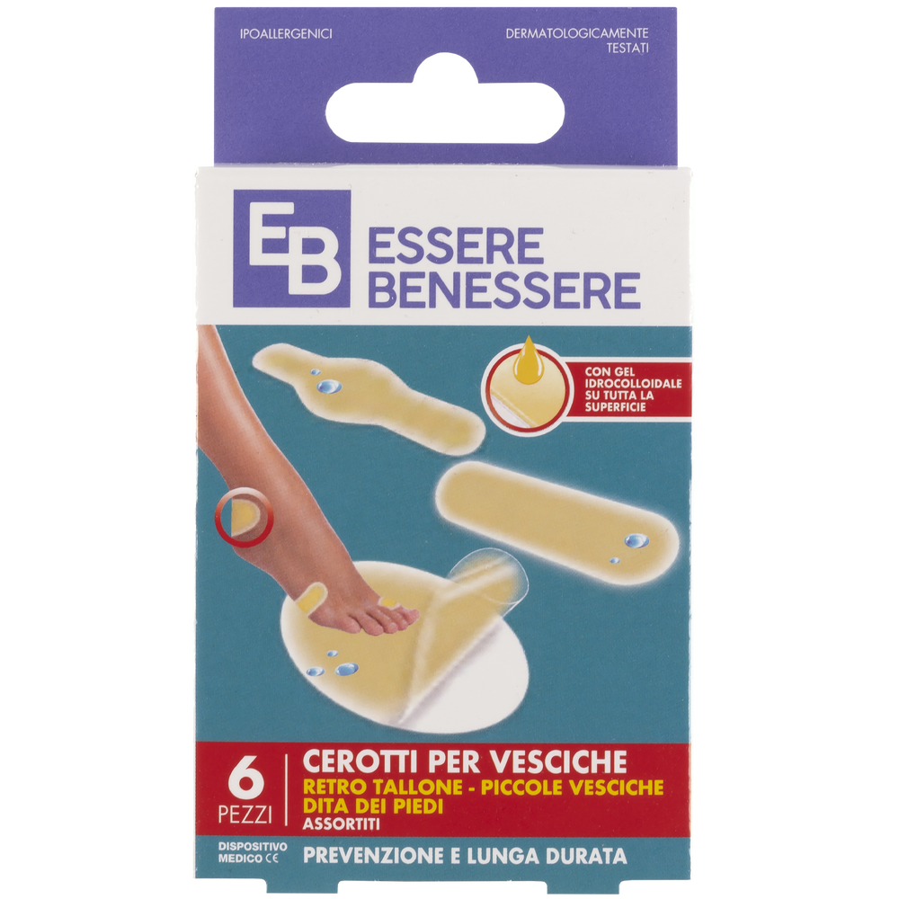 Essere Benessere Cerotti Vesciche 3 Formati 6pz, , large
