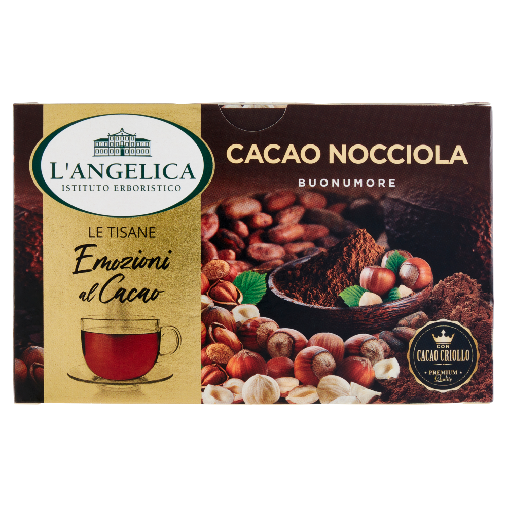 L'Angelica Le Tisane Emozioni al Cacao Cacao Nocciola Buonumore 15 Filtri, , large