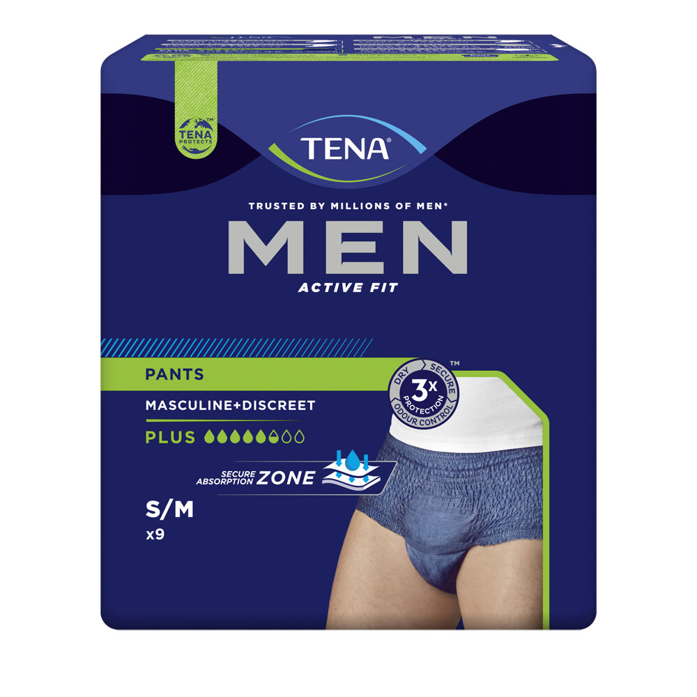 Tena Men Active Fit Pants Plus M 9 - slip assorbenti maschili, , large