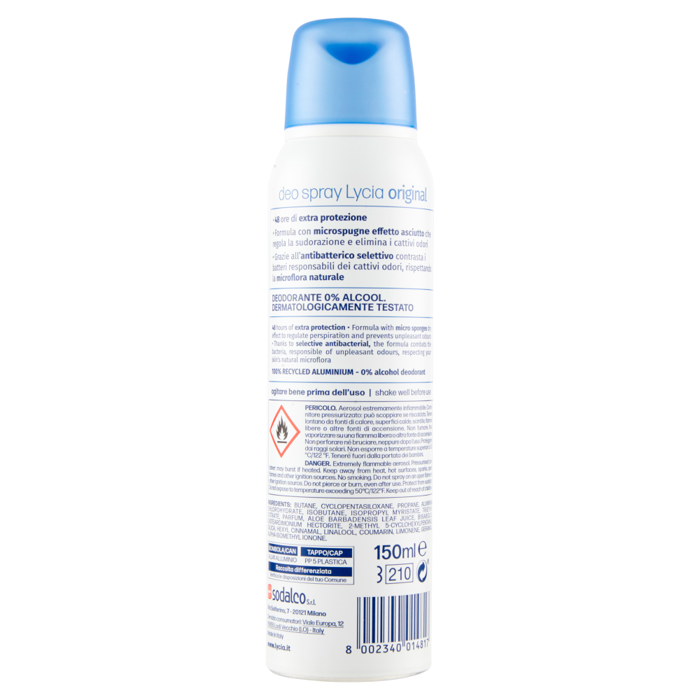 Lycia Deodorante Spray Original 150ml, , large