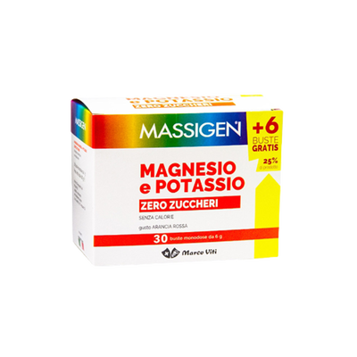 Massigen Magnesio Potassio Senza Zuccheri 30 Bustine