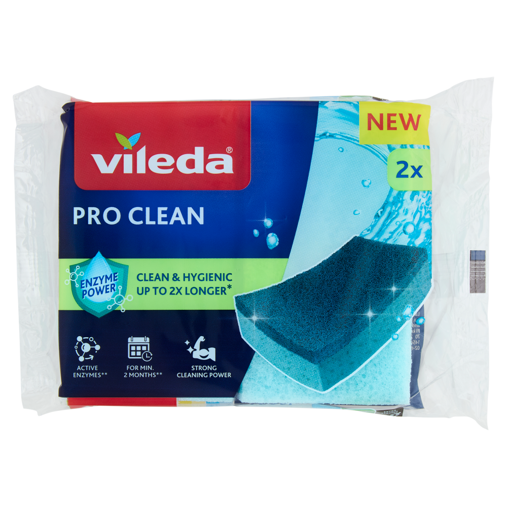 Vileda Pro Clean Spugna Abrasiva 2 Pezzi, , large