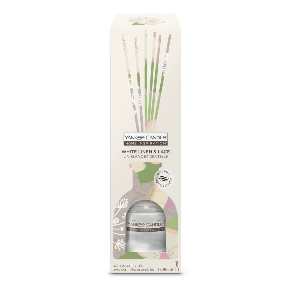 Yankee Candle Bastoncini Profumati White Linen and Lace 90 ml - -