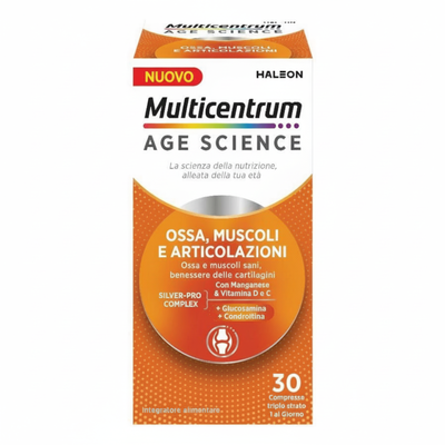 Multicentrum Age Science Ossa, Muscoli e Articolazioni Integratore alimentare 30 Compresse