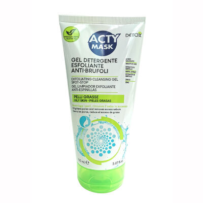 Acty Mask Gel Detergente Esfoliante Anti-Brufoli 150 ml