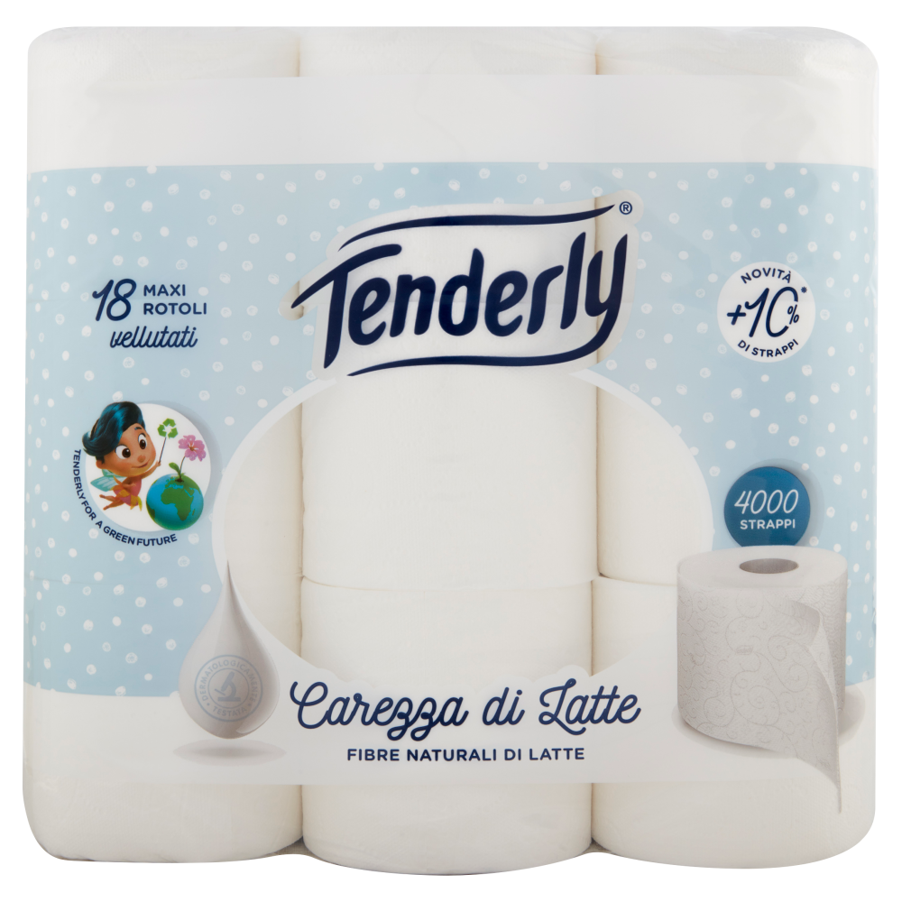 Tenderly Carezza di Latte Maxi Rotoli Vellutati 18 Pezzi, , large