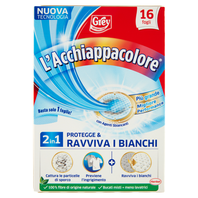 Grey 2in1 Protegge e Ravviva i Bianchi 16 Fogli