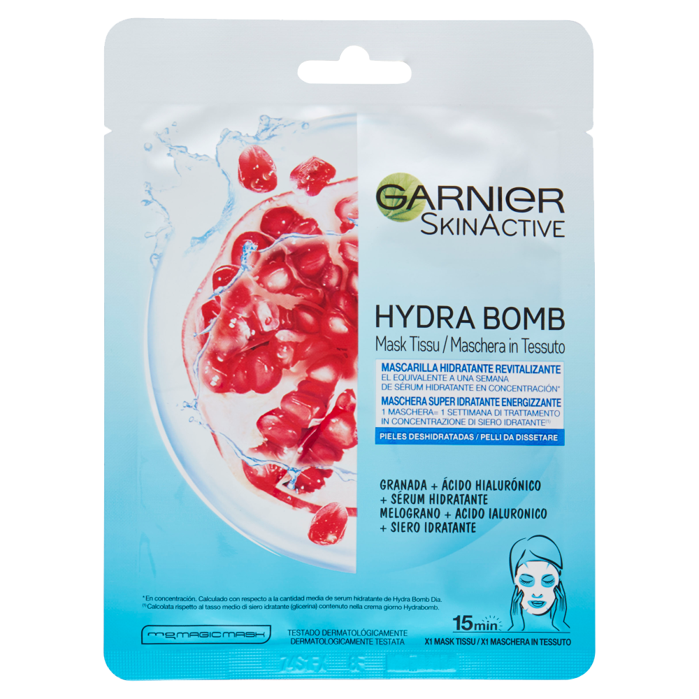 Garnier SkinActive Hydra Bomb Maschera Super Idratante Energizzante 28 g - - - Immagine 1