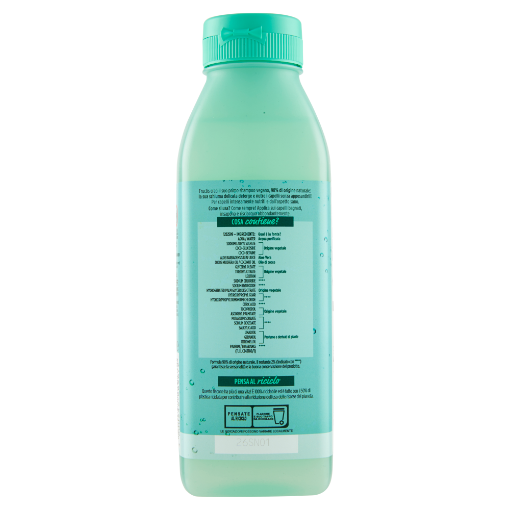 Fructis Hair Food Aloe Shampoo Idratante 350 ml, , large