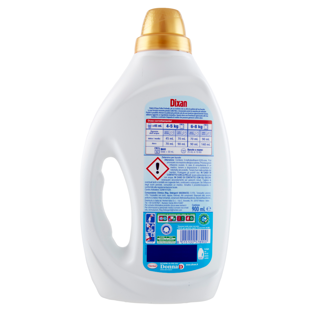 Dixan Liquido Expert Igiene 20 Lavaggi 900ml, , large
