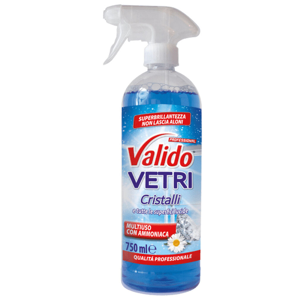 Valido Detergente Vetri e Superfici Lucide Ammoniaca 750ml, , large