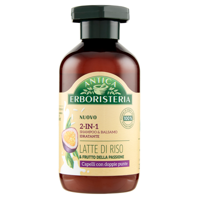 Antica Erboristeria 2-in-1 Shampoo & Balsamo Idratante Latte di Riso & Frutto della Passione 225 ml