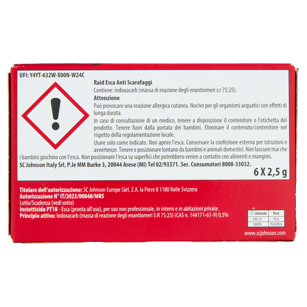 Raid Esca Scarafaggi Insetticida Inodore 6 Pezzi, , large