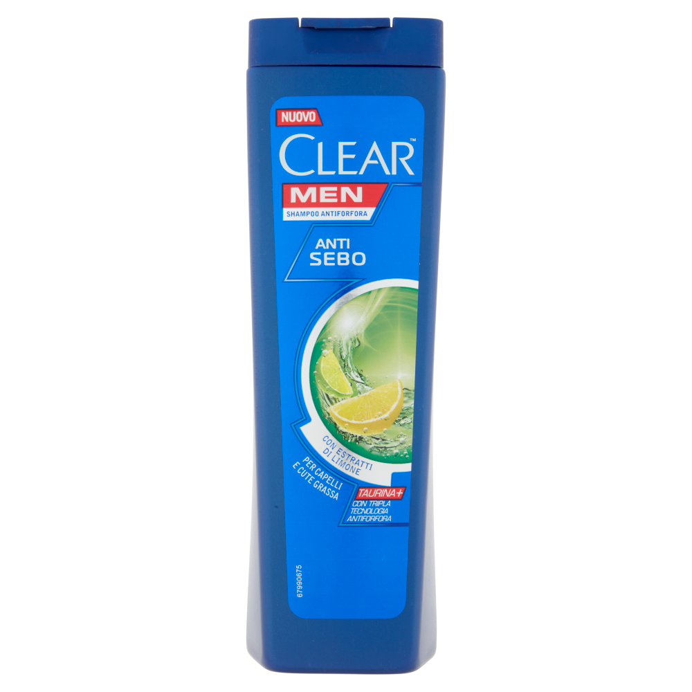 Clear Men Shampoo Antiforfora Anti Sebo 225 ml, , large