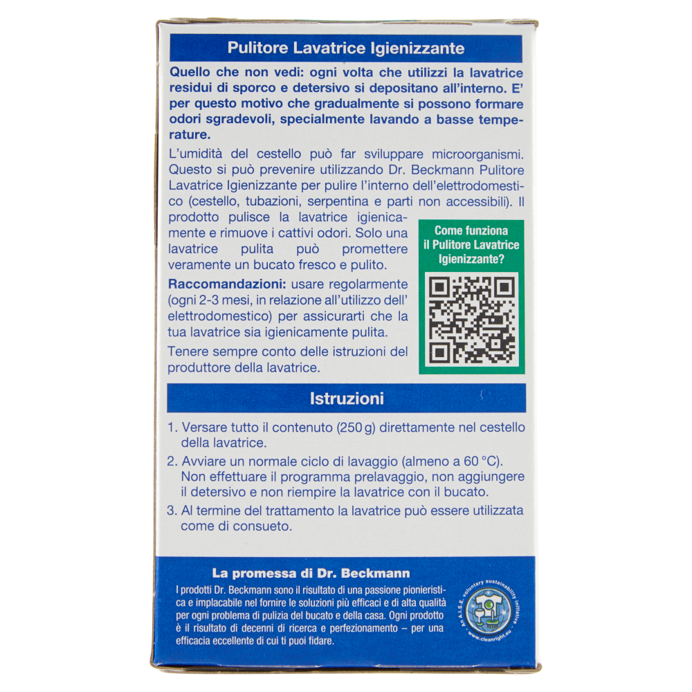 Dr. Beckmann Pulitore Lavatrice Igienizzante Monouso 250 ml, , large