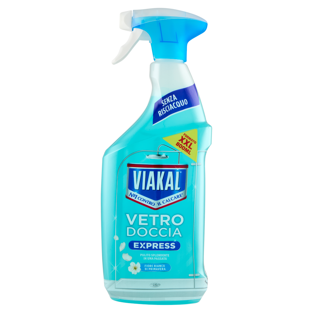 Viakal Vetro Doccia Express Fiore Bianco di Primavera 800 ml, , large