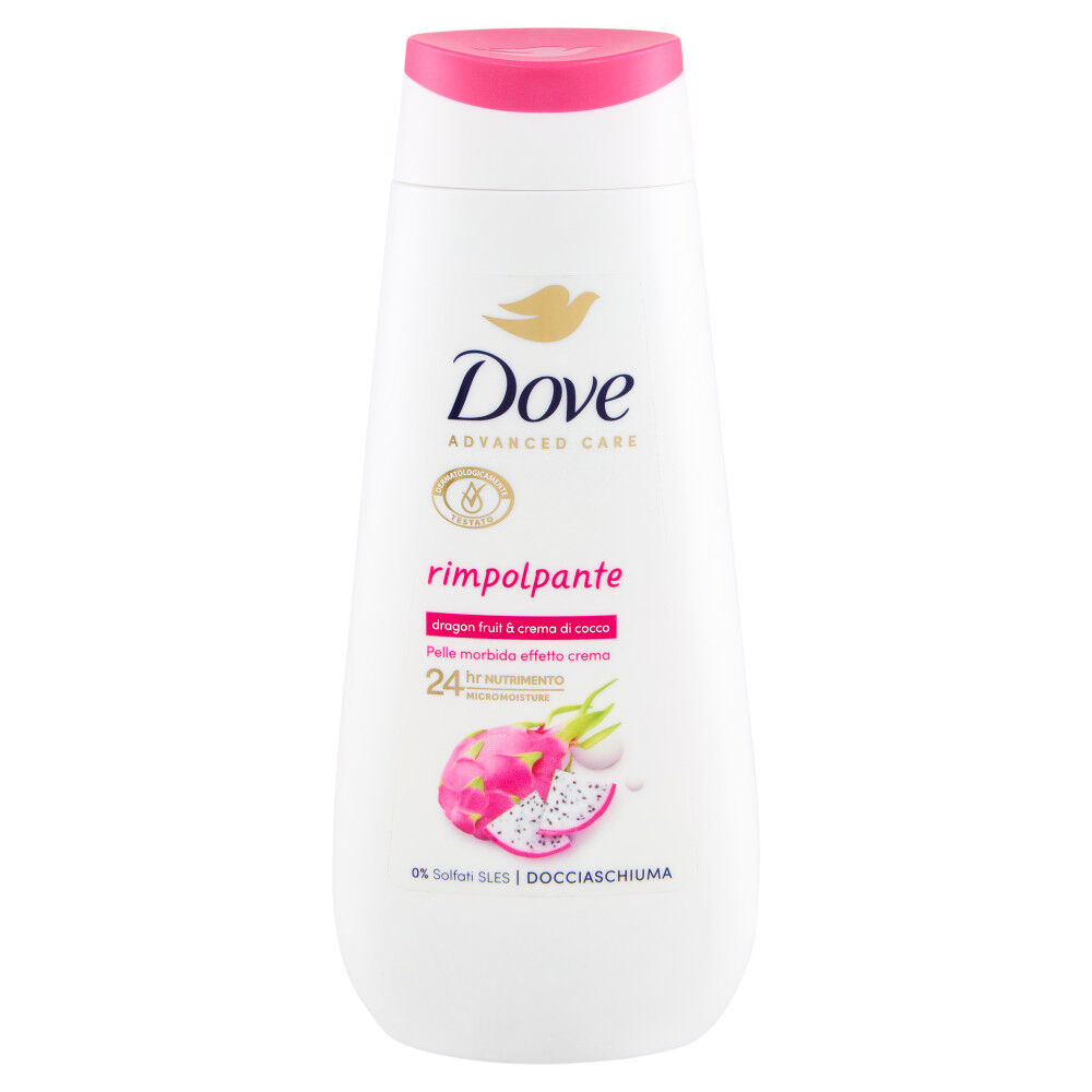 Dove Docciaschiuma Rimpolpante Dragon Fruit e Crema di Cocco 225 ml, , large