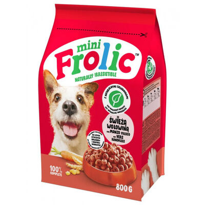 Frolic Complete Dog Taglie Piccole con Manzo, Carote e Cereali 800gr