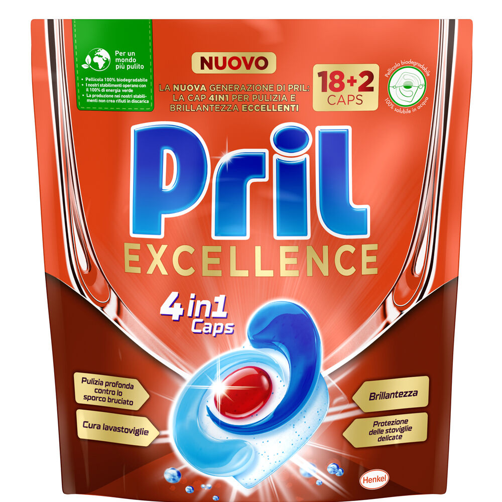 Pril Excellence 4in1 Caps 20 Caps, , large