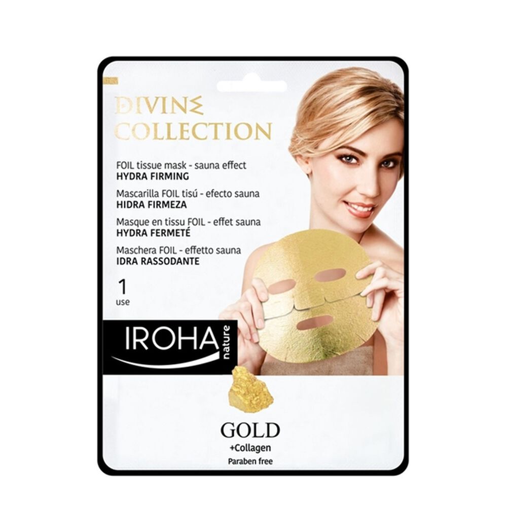 Iroha Gold Maschera Viso in Tessuto, , large