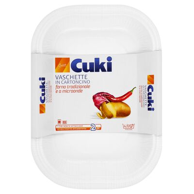 Cuki Vaschette in Cartoncino 2 Pezzi 4/6 Porzioni