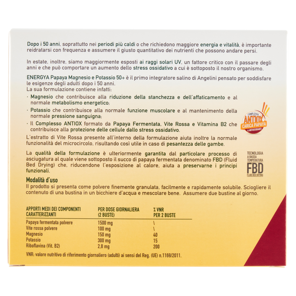 Energya Papaya Magnesio e Potassio Adulti 50+ 14 Buste, , large