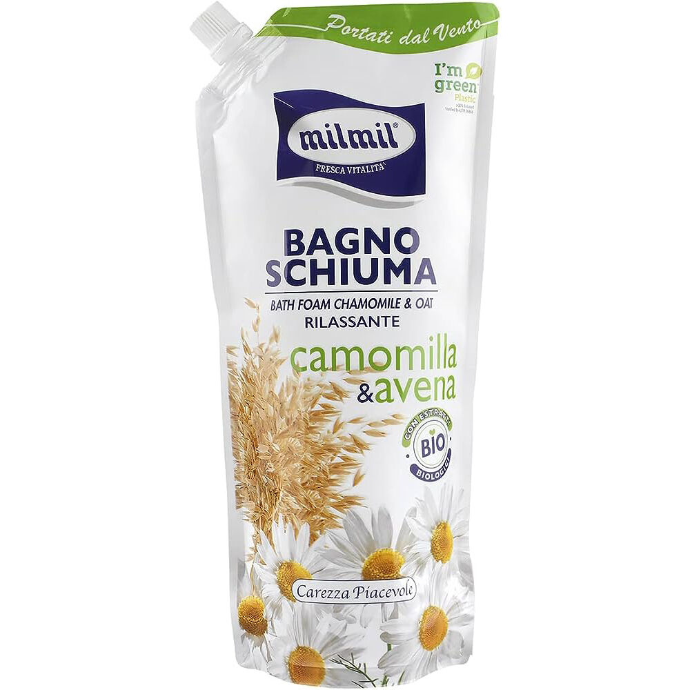 MilMil Fresca Vitalità Bagno Schiuma Camomilla e Avena 750 ml, , large
